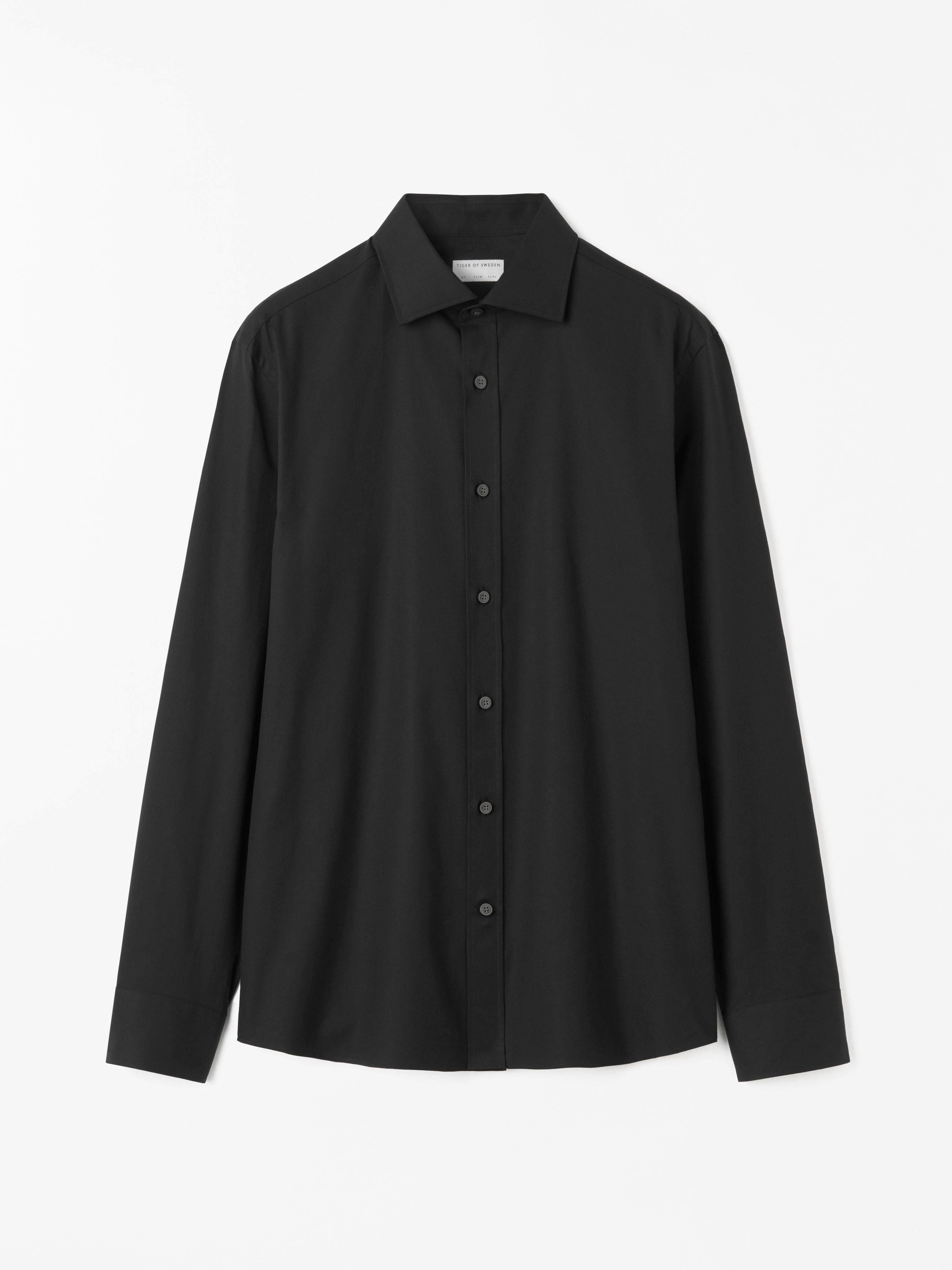 Shop Adley C Shirt in Black from Tiger of Sweden 111022 050 | eightywingold | An official brand partner of Tiger of Sweden