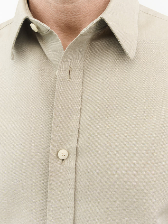 TIGER OF SWEDEN tailored-fit Spenser shirt with pointed collar in Vintage Beige from eightywingold