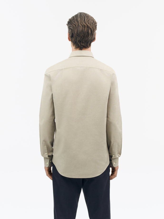 TIGER OF SWEDEN casual button-up Spenser shirt with double-button cuffs in Vintage Beige from eightywingold