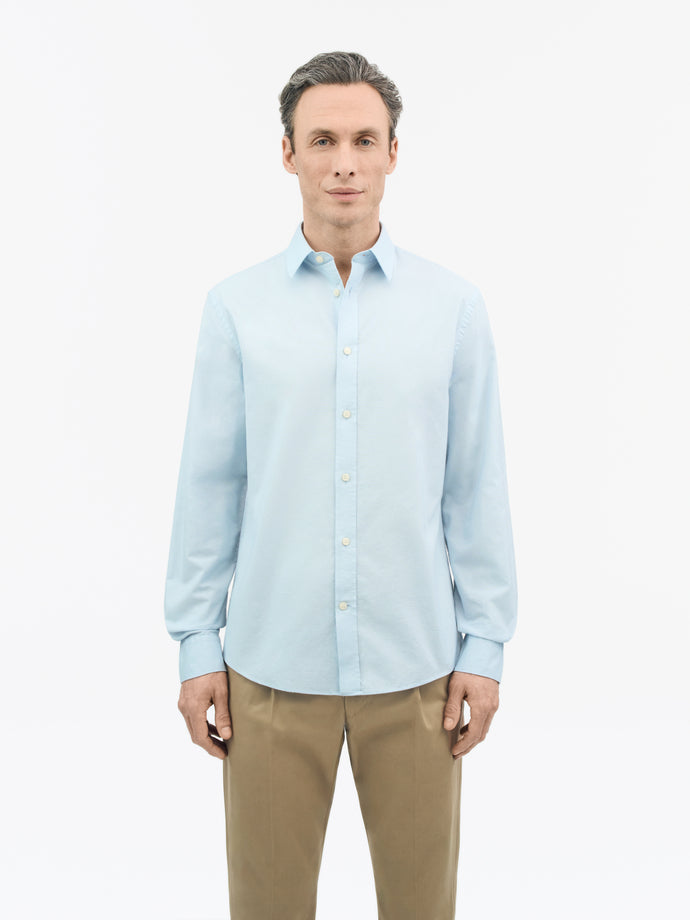 TIGER OF SWEDEN Spenser Oxford Business Shirt in Light Blue on eightywingold