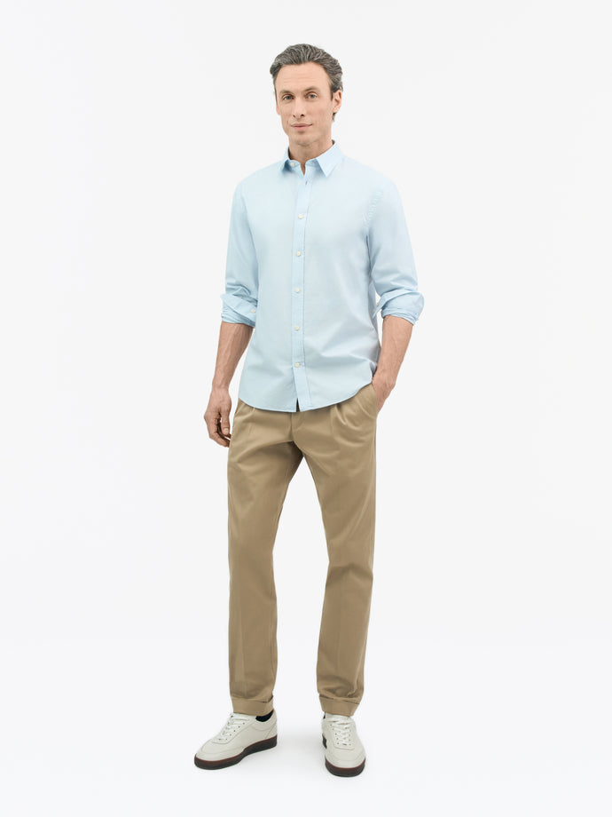 TIGER OF SWEDEN Spenser Oxford Business Shirt in Light Blue on eightywingold