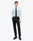 TIGER OF SWEDEN Filbrodie stretch cotton shirt in Light Blue for refined layering from eightywingold