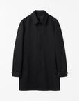 TIGER OF SWEDEN Cane black water-repellent cotton coat with hidden button closure from eightywingold in Canada