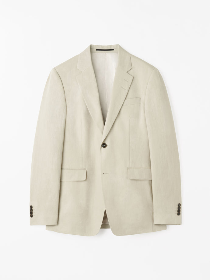 TIGER OF SWEDEN Justin blazer in 100% linen with sharp silhouette in Cream Sand from eightywingold
