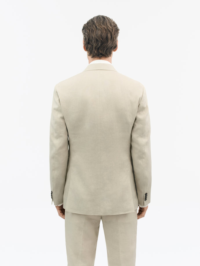 TIGER OF SWEDEN Justin tailored blazer with soft shoulder construction in Cream Sand from eightywingold
