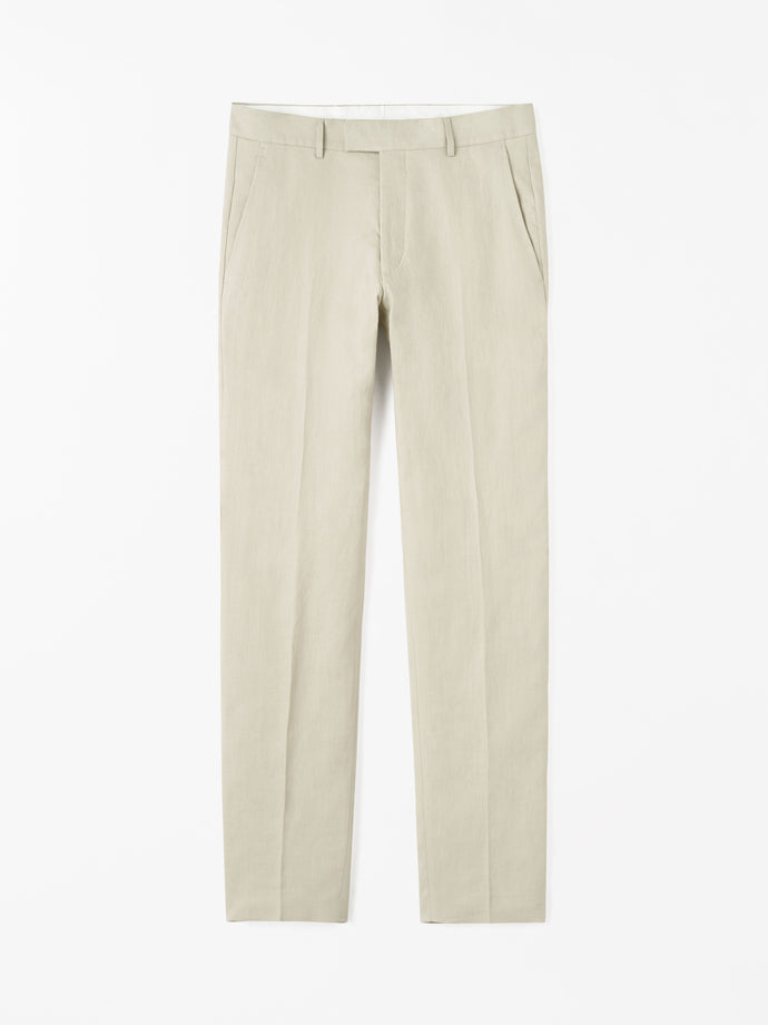 TIGER OF SWEDEN Tenuta trousers in Cream Sand with straight fit design from eightywingold