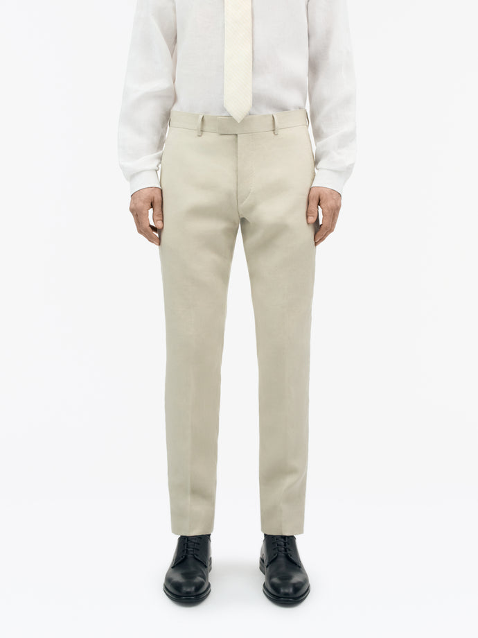 TIGER OF SWEDEN classic straight-leg Tenuta trousers in Cream Sand from eightywingold