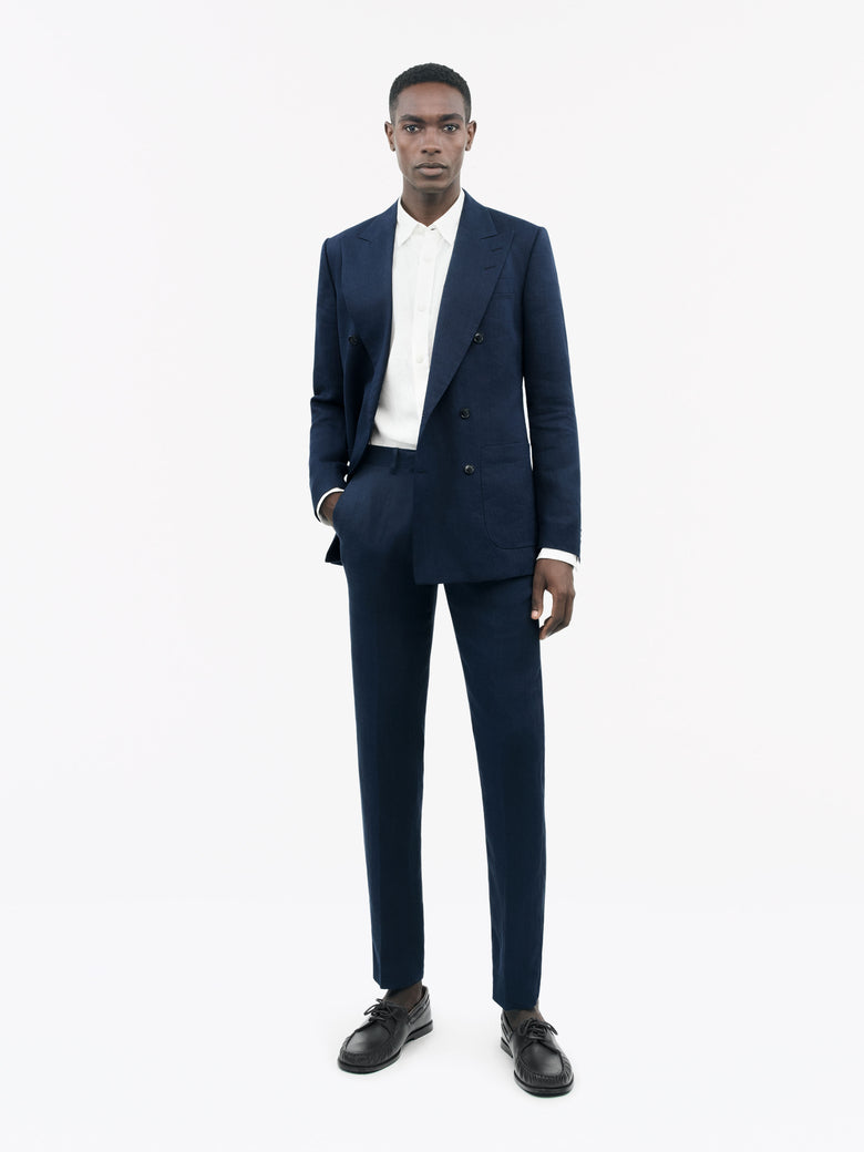 TIGER OF SWEDEN Midnight Blue Tenuta trousers with regular straight fit from eightywingold in Canada
