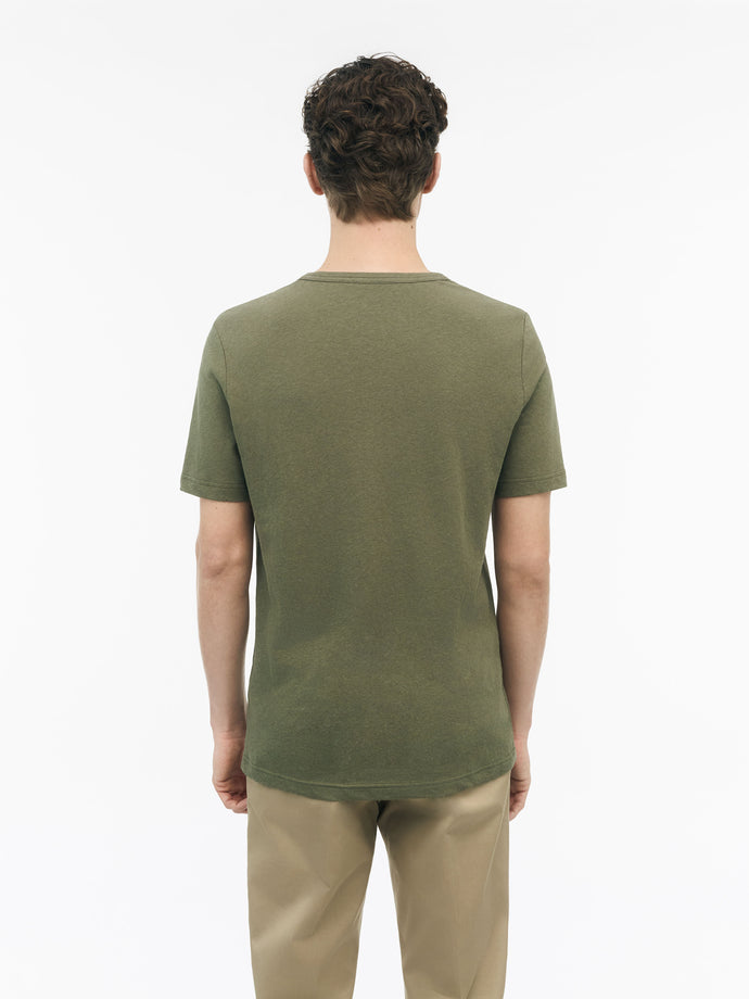 TIGER OF SWEDEN Olaf L slim-fit linen blend t-shirt in Dusty Green from eightywingold