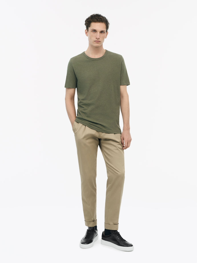 TIGER OF SWEDEN Olaf L hip-length slim-fit t-shirt in Dusty Green from eightywingold
