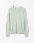 TIGER OF SWEDEN Connor sweater in Pale Grey Blue cotton linen blend from eightywingold