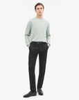 TIGER OF SWEDEN fine-knit Connor sweater in Pale Grey Blue styled for everyday wear from eightywingold