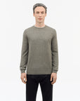 TIGER OF SWEDEN ribbed hem and sleeve detailing on Connor sweater in Dark Grey from eightywingold