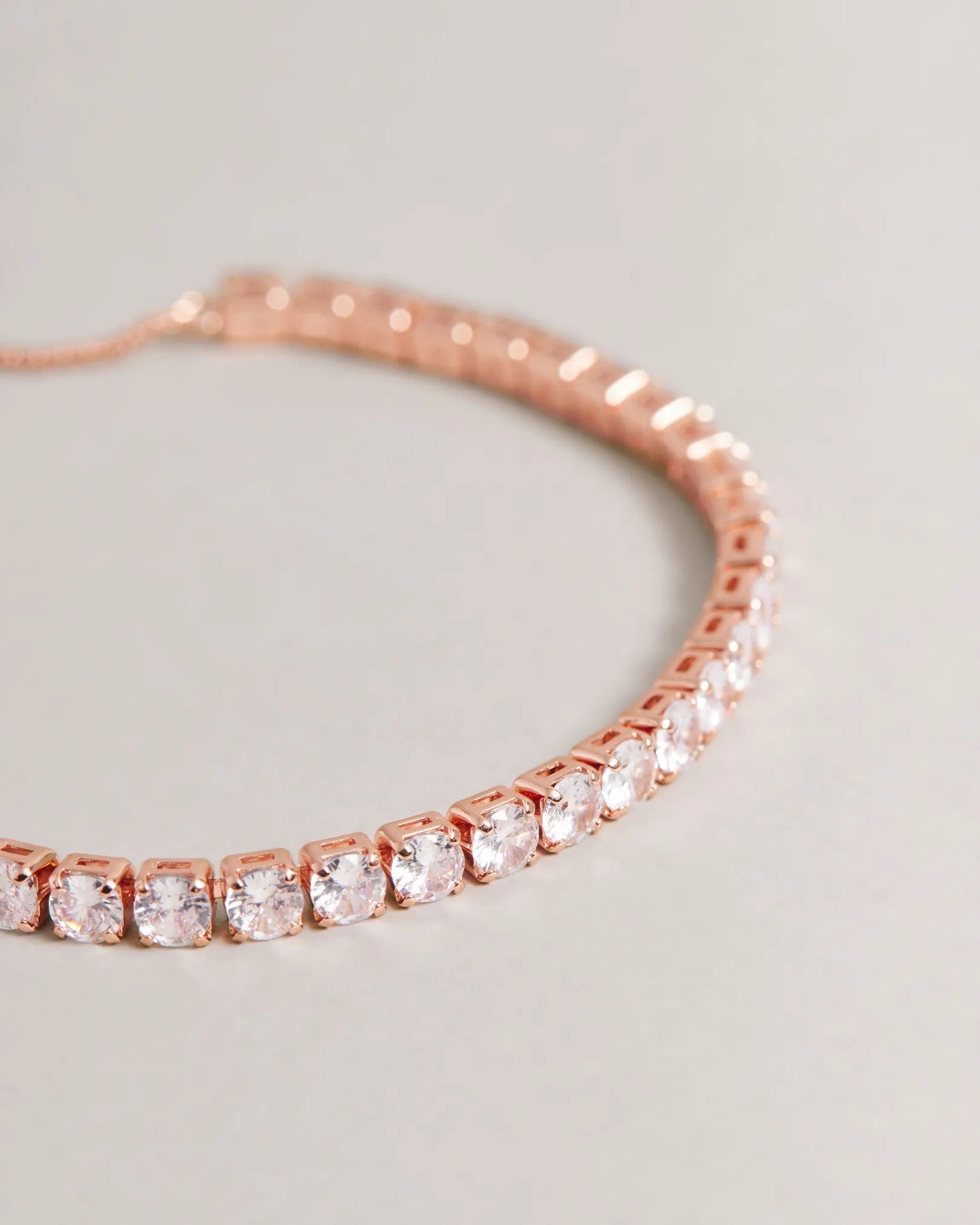 TED BAKER Melrah Icon Crystal Slider Bracelet in Rose Gold 226209 | eightywingold - Official brand partner of Ted Baker