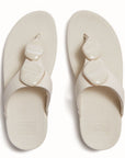 Lulu Marbled-Stone Toe-Post Sandals