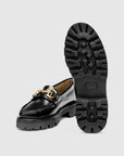 GH BASS Lianna Super Bit Super Lug Weejuns Loafer in Black BAX4W931 | Shop from eightywingold an official brand partner for GH Bass Canada and US.