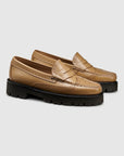 GH BASS Whitney Brogue Super Lug Weejuns Loafer in Tan BAX4W948 | Shop from eightywingold an official brand partner for GH Bass Canada and US.