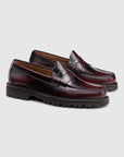GH BASS Larson Lug Brush Off Weejuns Loafer in Wine BAZ4W477 | Shop from eightywingold an official brand partner for GH Bass Canada and US.