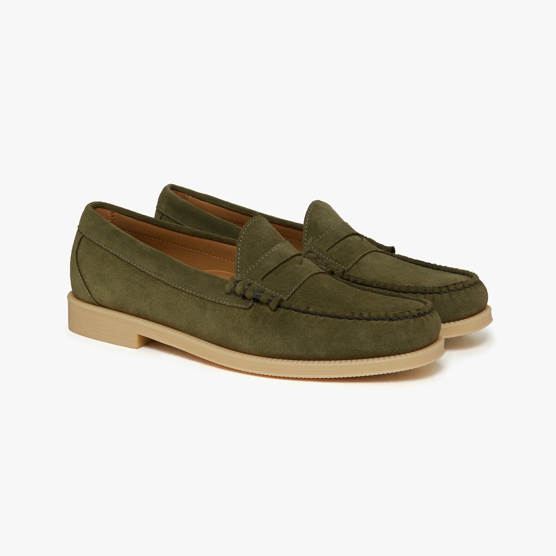 GH BASS Easy Weejuns Larson Loafer in Light Olive BAZ5W551 | Shop from eightywingold an official brand partner for GH Bass Canada and US.