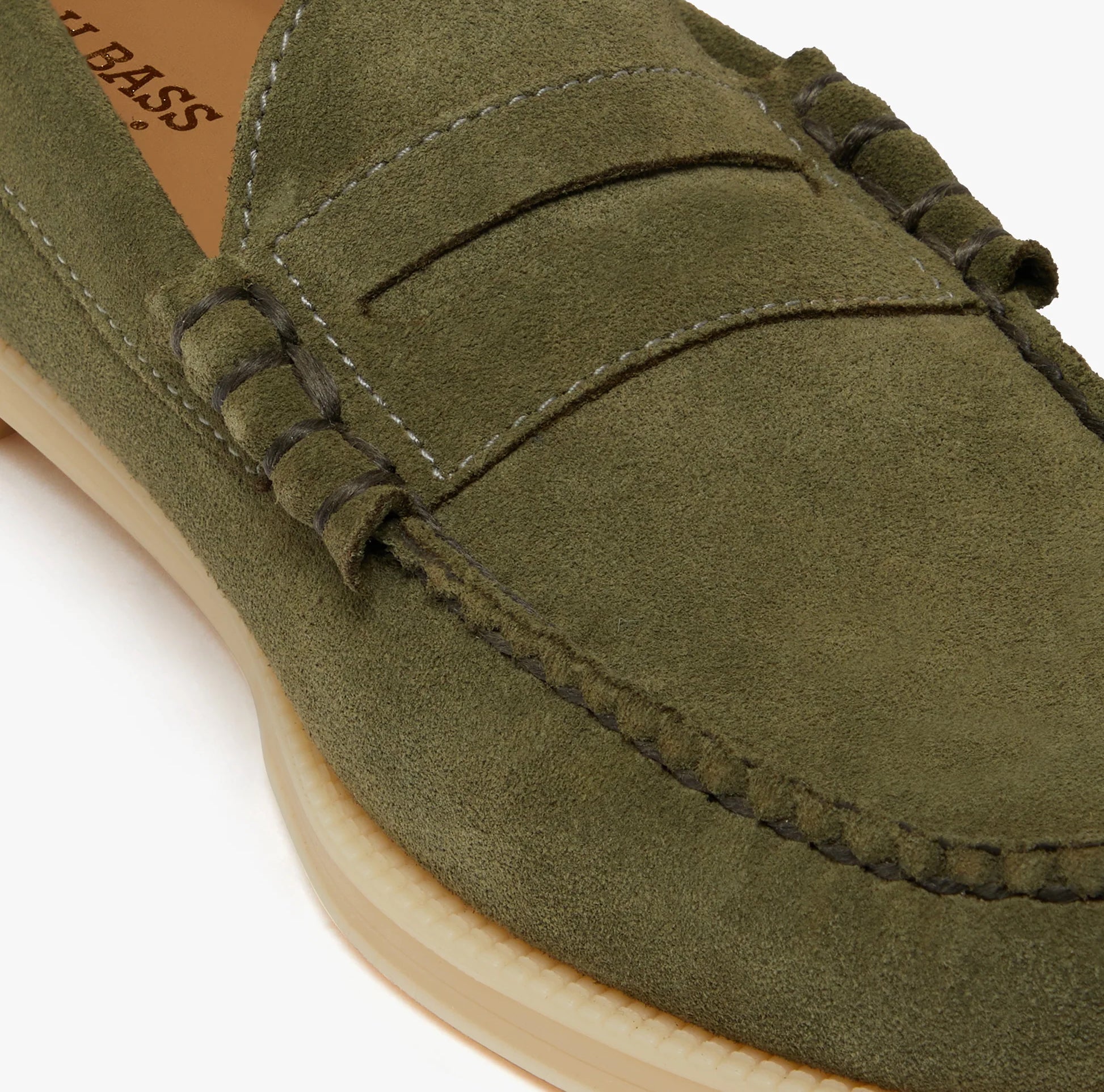GH BASS Easy Weejuns Larson Loafer in Light Olive BAZ5W551 | Shop from eightywingold an official brand partner for GH Bass Canada and US.