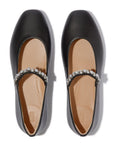 Delicato Pearls-And-Crystal Soft Leather Ballerinas