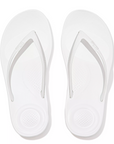 FITFLOP Iqushion Ergonomic Flip-Flops in White E54 | Shop from eightywingold an official brand partner for Fitflop Canada and US.