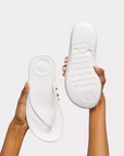FITFLOP Iqushion Ergonomic Flip-Flops in White E54 | Shop from eightywingold an official brand partner for Fitflop Canada and US.