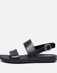 GRACIE Leather Back-Strap Sandals in Black