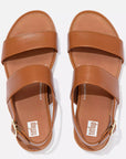 GRACIE Leather Back-Strap Sandals in Light Tan