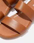 GRACIE Leather Back-Strap Sandals in Light Tan