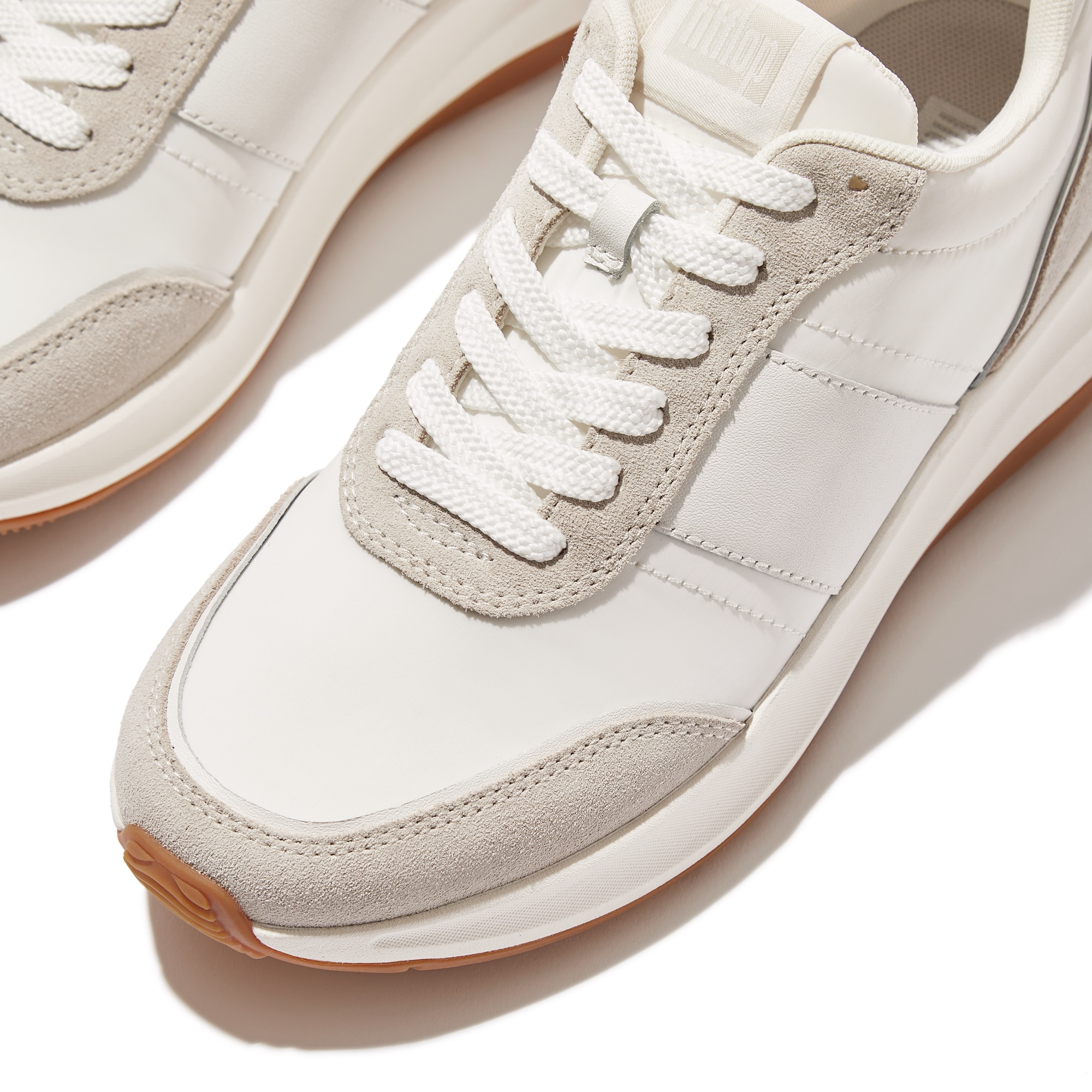 FITFLOP F-Mode Flow Fabric/Suede/Leather Flatform Sneakers