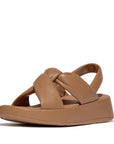 F-MODE Knot Soft-Leather Flatform Back-Strap Sandals