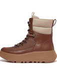 FITFLOP F-Mode Hiker Lace Flatform Ankle Boots in Brown ID9 | Shop from eightywingold an official brand partner for Fitflop Canada and US.