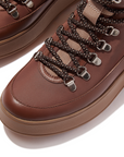 FITFLOP F-Mode Hiker Lace Flatform Ankle Boots in Brown ID9 | Shop from eightywingold an official brand partner for Fitflop Canada and US.