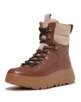 FITFLOP F-Mode Hiker Lace Flatform Ankle Boots in Brown ID9 | Shop from eightywingold an official brand partner for Fitflop Canada and US.