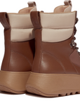 FITFLOP F-Mode Hiker Lace Flatform Ankle Boots in Brown ID9 | Shop from eightywingold an official brand partner for Fitflop Canada and US.