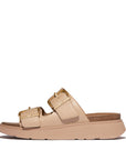 Gen-FF Buckle Two-Bar Leather Slides