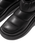 FITFLOP Gen-FF Padded Soft Leather Booties in Black IE1 | Shop from eightywingold an official brand partner for Fitflop Canada and US.