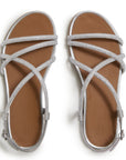 Gracie Crystal Strappy Back-Strap Sandals