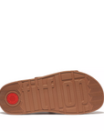 FITFLOP Gen-Ff Buckle Two-Bar Leather Slides in Light Tan HE8 | Shop from eightywingold an official brand partner for Fitflop Canada and US.