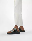 Classic Black FITFLOP slides in Canada featuring supportive Microwobbleboard midsoles and APMA-certified comfort
