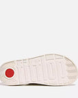 Modern Urban White FITFLOP slides in Canada with supportive Microwobbleboard footbed and leather lining