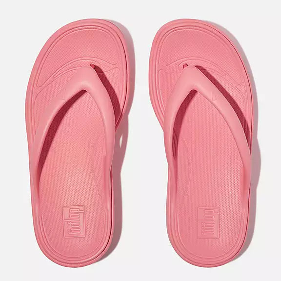 FitFlop Relieff Recovery Sandals in Pink Perfect—EVA upper & sole, advanced ergonomic support & Microwobbleboard™ cushioning. Designed to reduce foot strain.