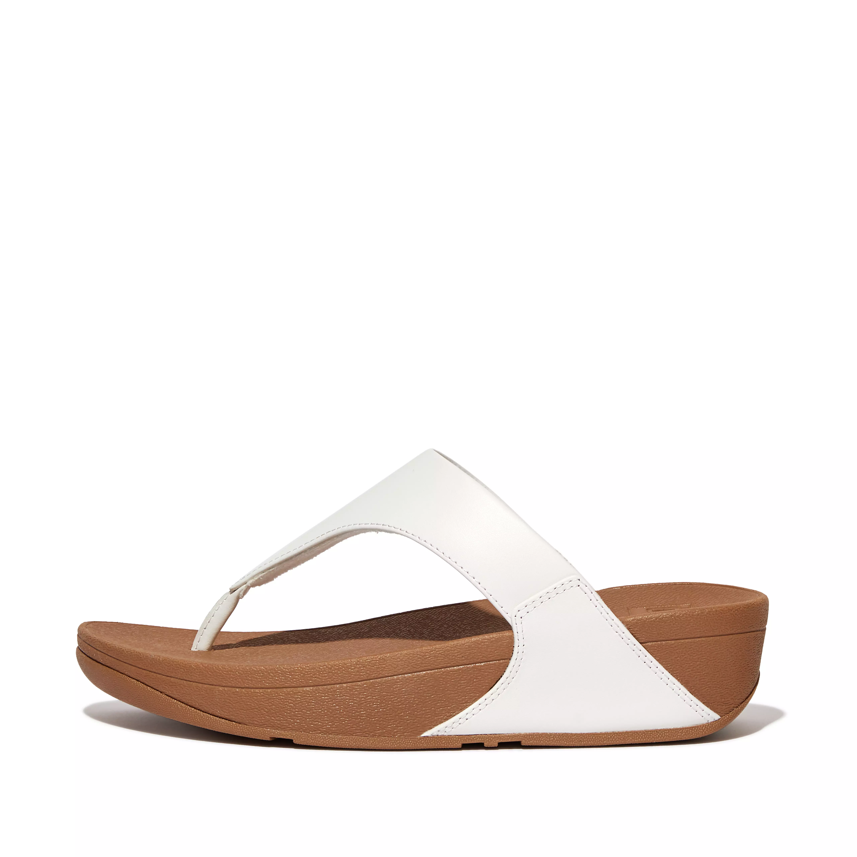 Fitflop Women s LULU Leather Toe Post Sandals White Size CA 11