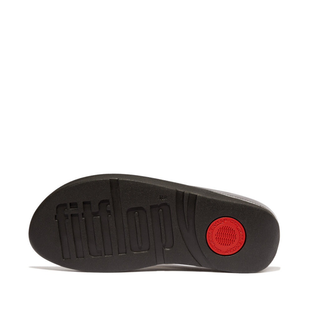 Stylish IK5 054 Pewter sandals by FitFlop with metallic shimmer, glitter accents, and triple-density cushioning for women in Canada.