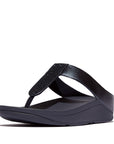 FitFlop IK5 399 Midnight Blue women’s sandals with glitter and pearlized faux-leather, ergonomic Microwobbleboard™ cushioning – available in Canada.