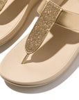 FINO Glitterdust Metallic Toe-Post Sandals in Platino