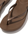 FITFLOP Iqushion Ergonomic Flip-Flops in Bronze E54 | Shop from eightywingold an official brand partner for Fitflop Canada and US.