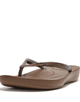 FITFLOP Iqushion Ergonomic Flip-Flops in Bronze E54 | Shop from eightywingold an official brand partner for Fitflop Canada and US.
