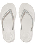 FITFLOP Iqushion Ergonomic Flip-Flops in Silver E54 | Shop from eightywingold an official brand partner for Fitflop Canada and US.